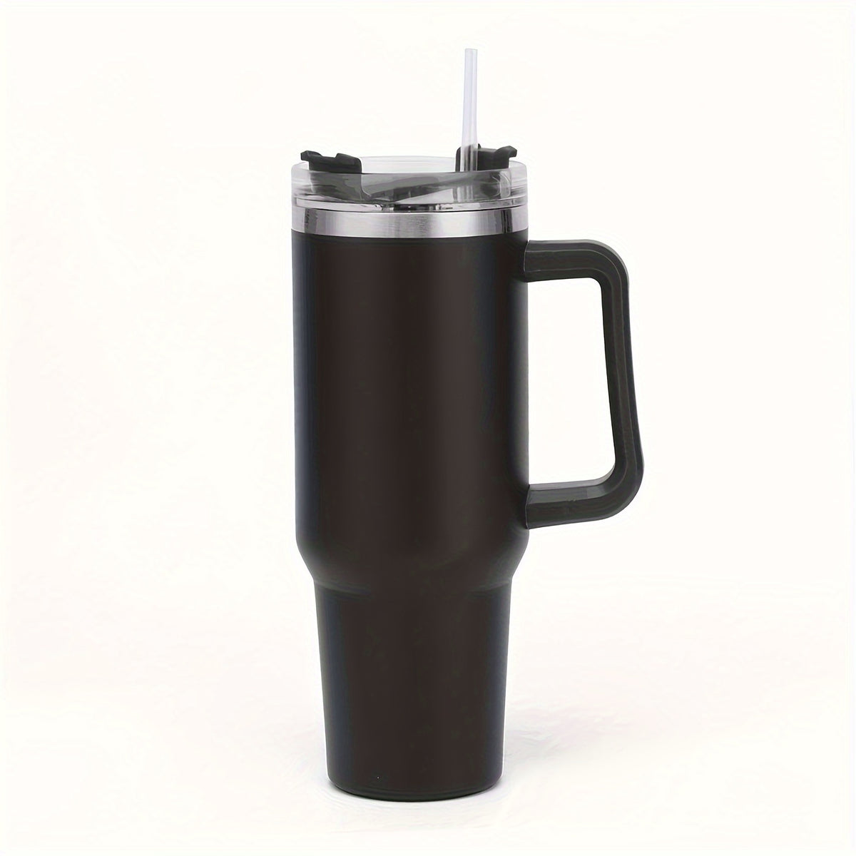 Vaso de acero inoxidable de 1,2 litros con asa y tapa con pajita, taza térmica de viaje para deportes, fitness y actividades al aire libre, reutilizable para coche, botella de agua de gran capacidad (1,2 litros), varios colo