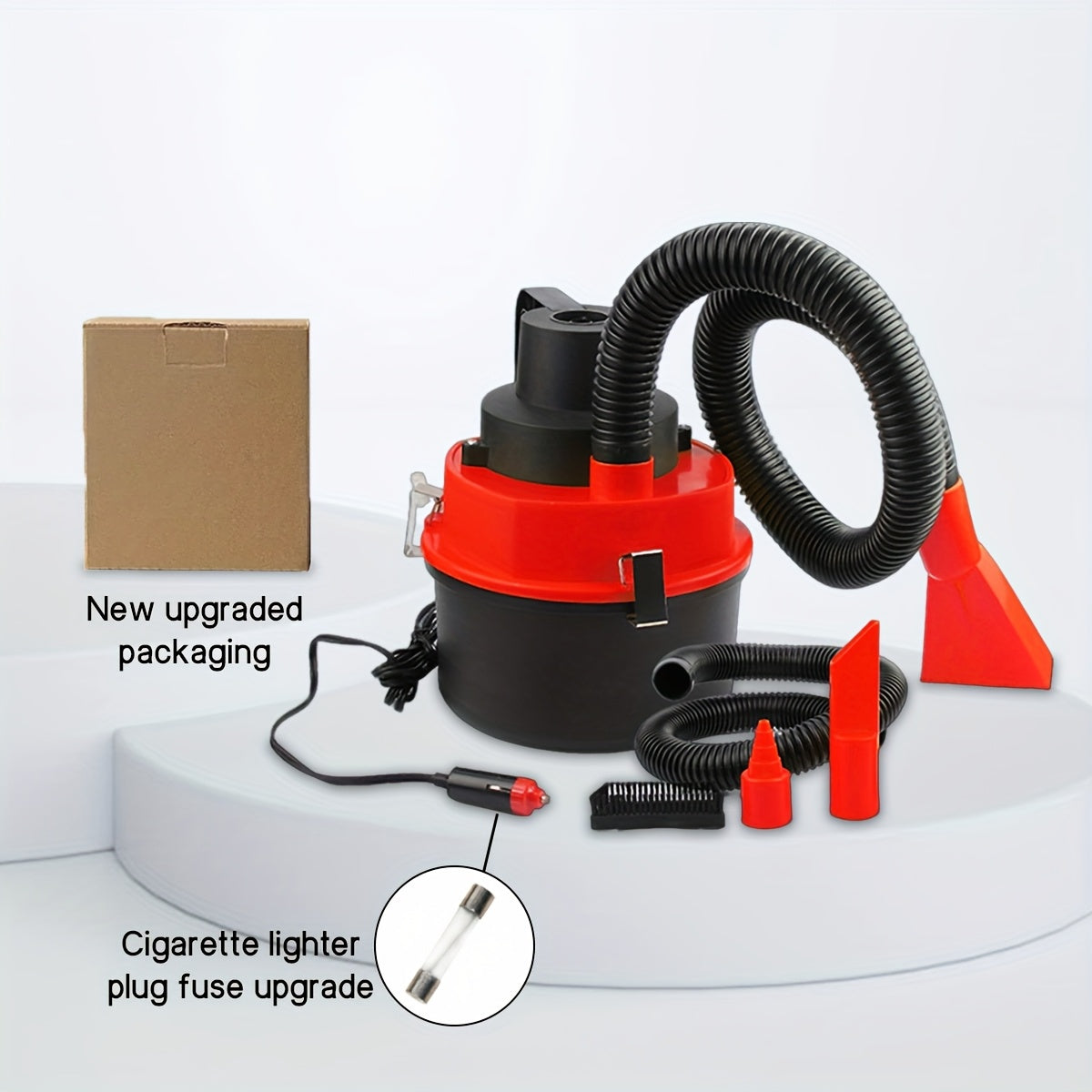 Aspiradora de cubo de doble uso con succión y soplador para vehículo, herramienta multifunción portátil para automóvil, estilo cilíndrico, de gran capacidad, herramienta para limpieza interior de automóvil, eliminació