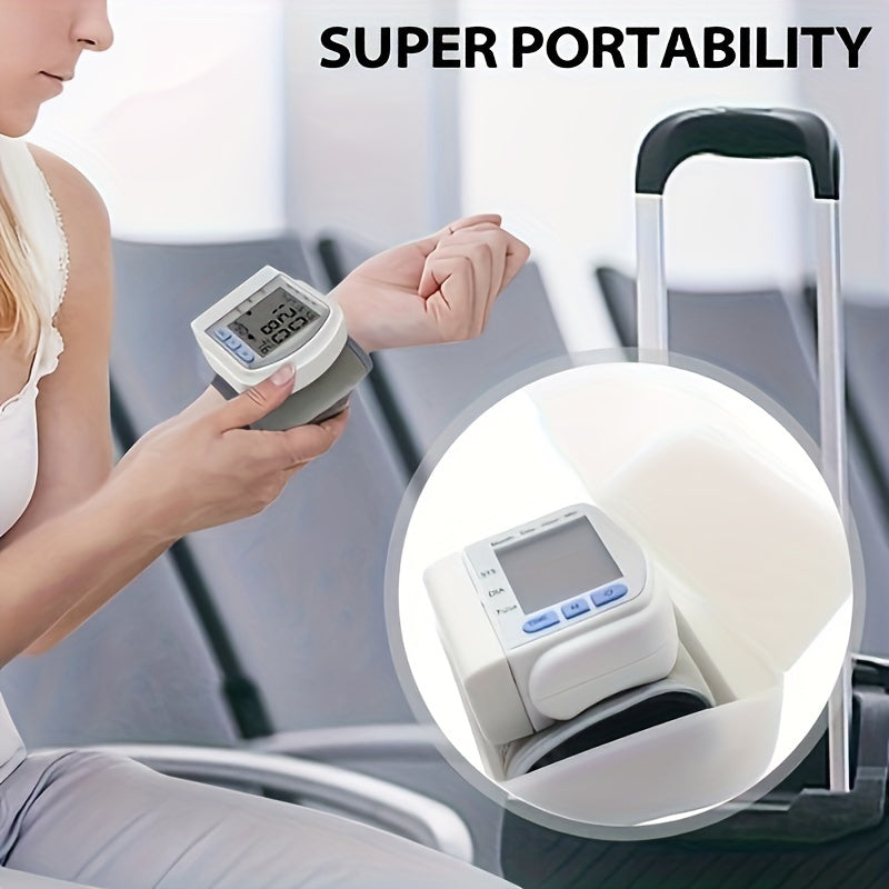 Monitor de presión arterial premium de muñeca, automático. 
Perfecto para monitorear tu salud en  cualquier lugar.