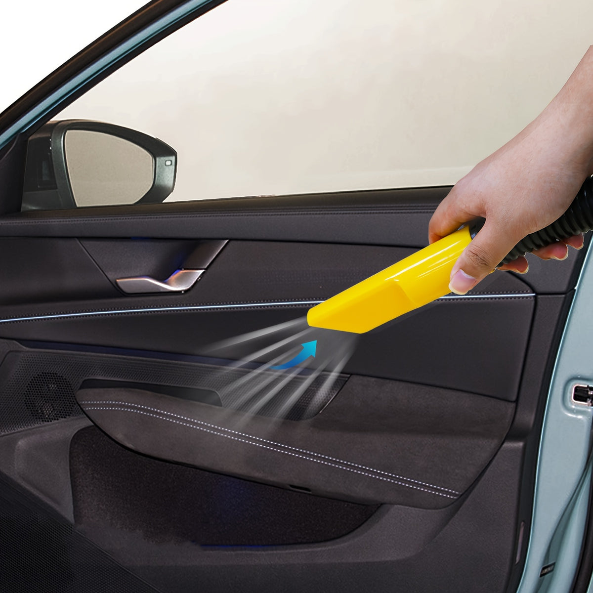 Aspiradora de cubo de doble uso con succión y soplador para vehículo, herramienta multifunción portátil para automóvil, estilo cilíndrico, de gran capacidad, herramienta para limpieza interior de automóvil, eliminació