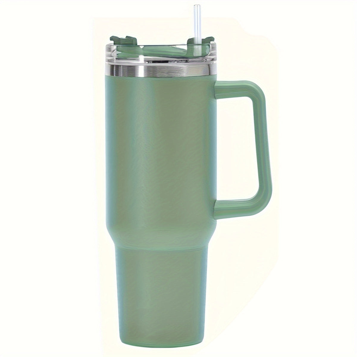 Vaso de acero inoxidable de 1,2 litros con asa y tapa con pajita, taza térmica de viaje para deportes, fitness y actividades al aire libre, reutilizable para coche, botella de agua de gran capacidad (1,2 litros), varios colo