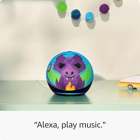 Amazon Echo Dot Kids con Alexa (modelo más reciente), diseñado para niños, con control parental, incluye 1 año de Amazon Kids+, búho