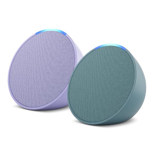 Amazon Echo Pop (modelo más reciente), nuestro altavoz Alexa más pequeño, se adapta a cualquier habitación, Lavanda Bloom