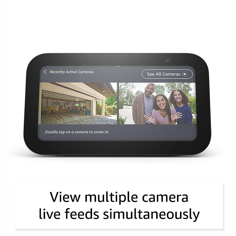 Amazon Echo Show 5, pantalla inteligente con el doble de graves y un sonido más nítido, color carbón