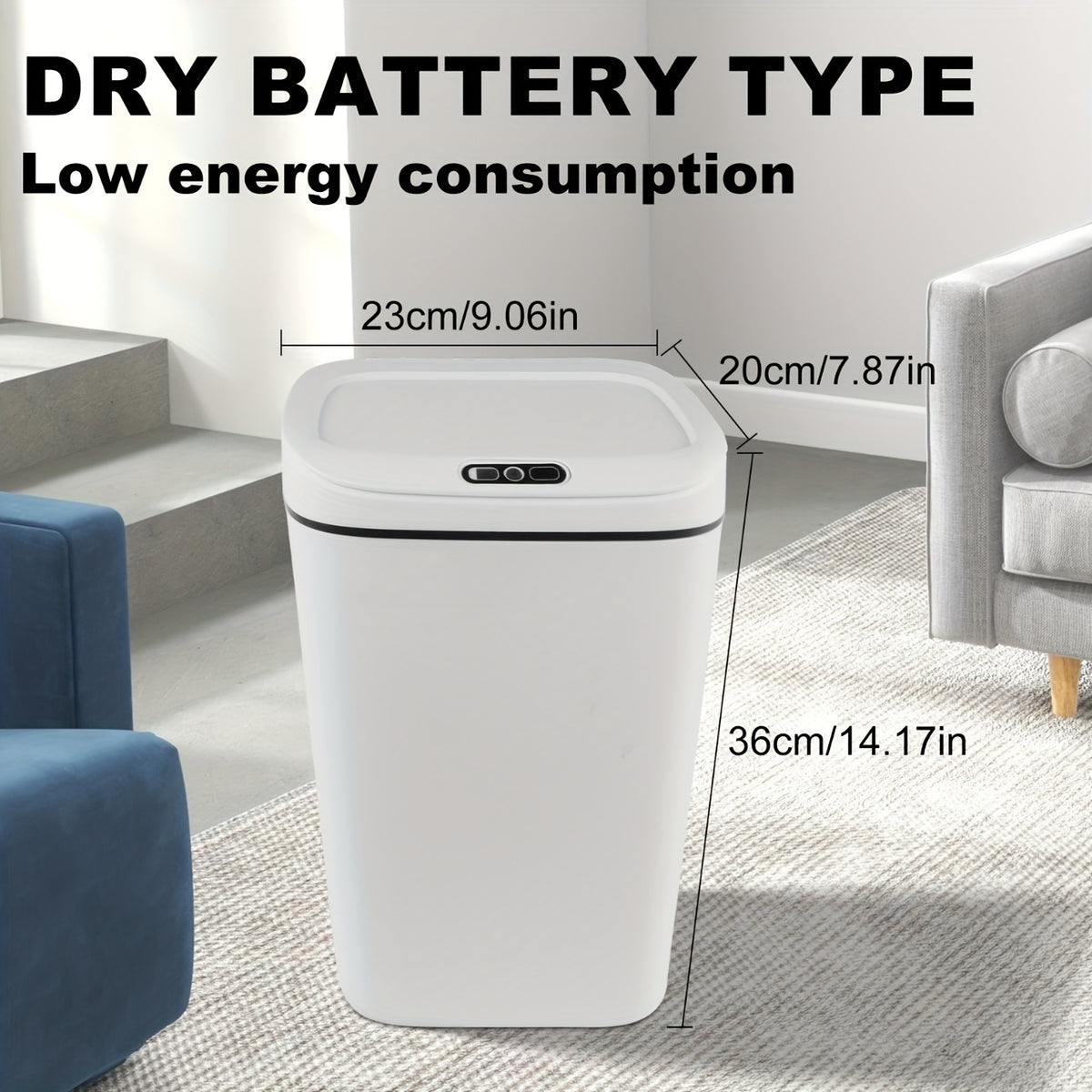 Basureros inteligentes con sensor de movimiento, manos libres, eléctricos para cocinas y baños, ideales para oficinas, hoteles, cocinas, dormitorios, baños, espacios públicos y exteriores.