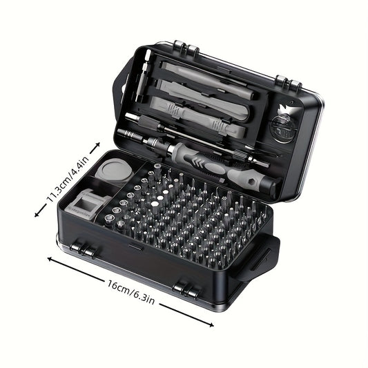 Juego de destornilladores de precisión de 117/138 piezas, apto para ordenadores, teléfonos móviles, relojes, gafas, productos electrónicos y otros. Todas las puntas de precisión son de acero al cromo-vanadio, resistente