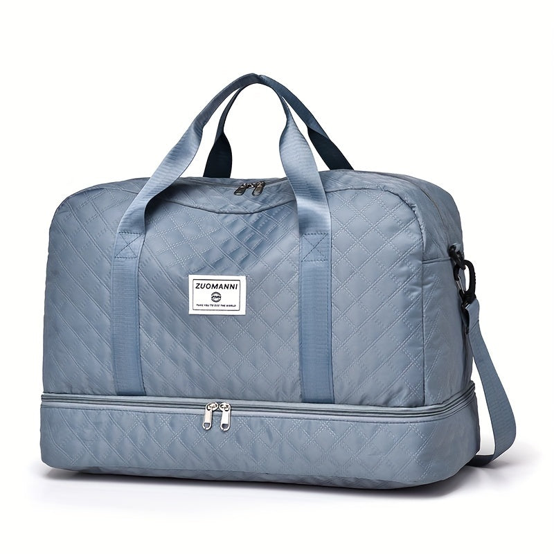 Bolso multifuncional con bolsillos de separación para quienes aman viajar con elegancia y comodidad.