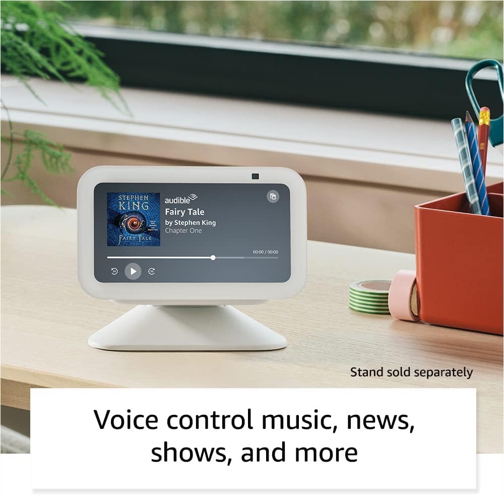 Amazon Echo Show 5 (modelo más reciente), pantalla inteligente con el doble de graves y un sonido más nítido, Azul Nube