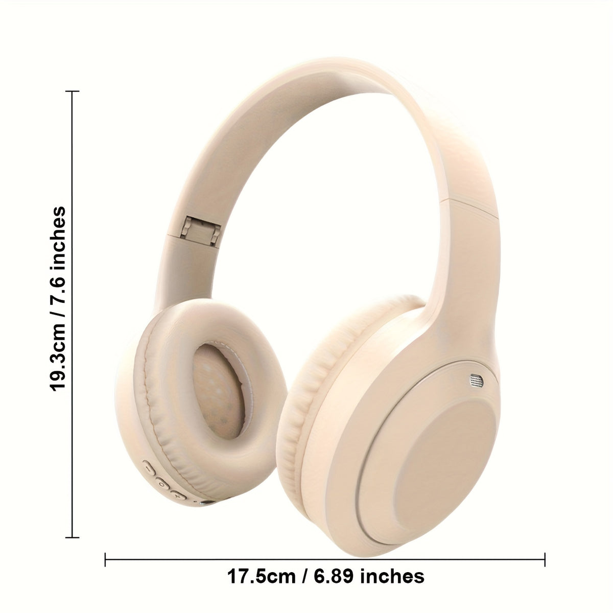 Auriculares inalámbricos con cancelación de ruido y micrófono, plegables y ligeros, con graves profundos y alta fidelidad, ideales para viajes y trabajo.