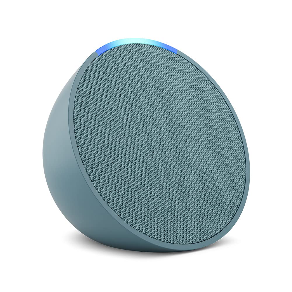 Amazon Echo Pop (modelo más reciente), nuestro altavoz Alexa más pequeño, cabe en cualquier habitación, azul marino medianoche