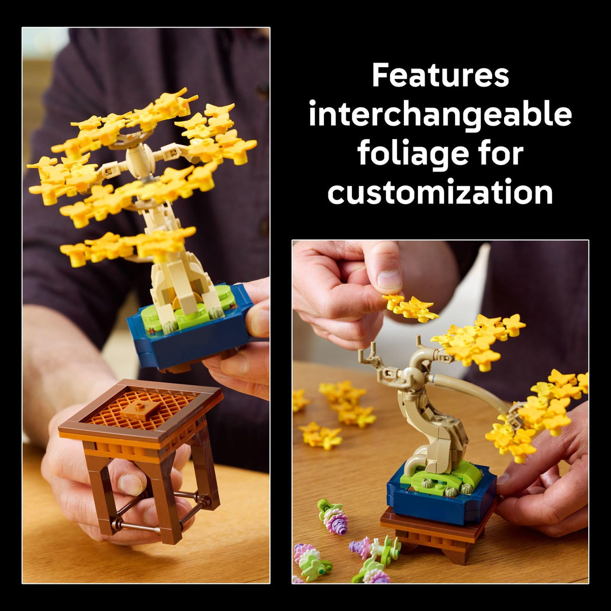 Set de construcción LEGO Botanicals Mini Bonsáis - Bloques de construcción de bonsáis artificiales para adultos (mayores de 18 años) - Decoración DIY para el hogar y la oficina (para hombres y mujeres) - Regalo de Navidad - 10373