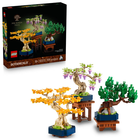 Set de construcción LEGO Botanicals Mini Bonsáis - Bloques de construcción de bonsáis artificiales para adultos (mayores de 18 años) - Decoración DIY para el hogar y la oficina (para hombres y mujeres) - Regalo de Navidad - 10373
