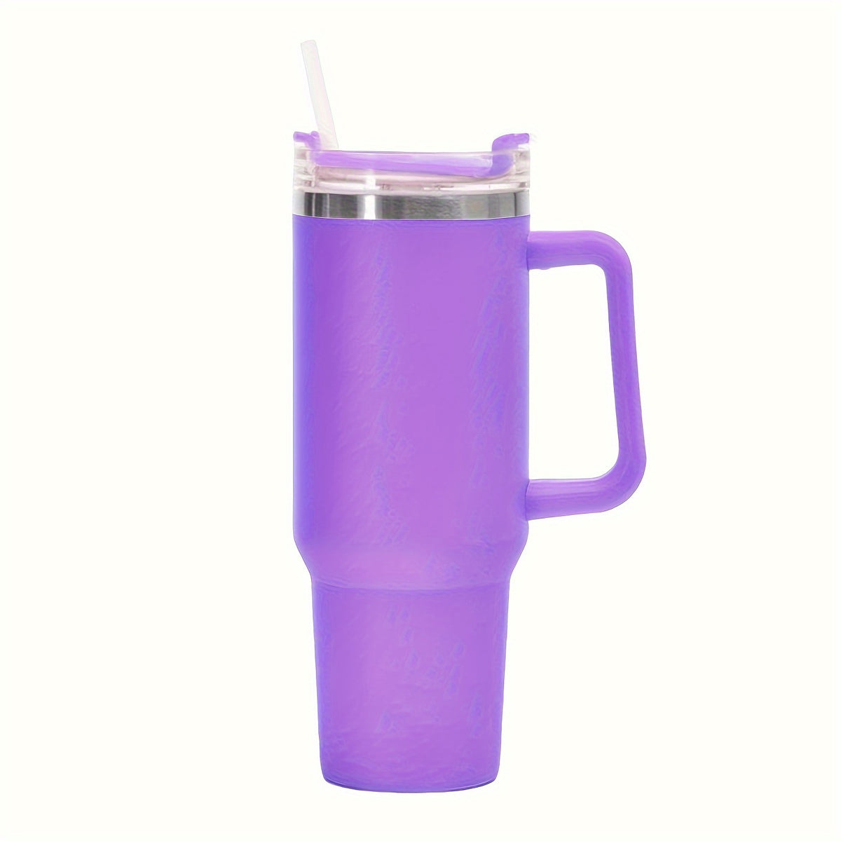 Vaso de acero inoxidable de 1,2 litros con asa y tapa con pajita, taza térmica de viaje para deportes, fitness y actividades al aire libre, reutilizable para coche, botella de agua de gran capacidad (1,2 litros), varios colo