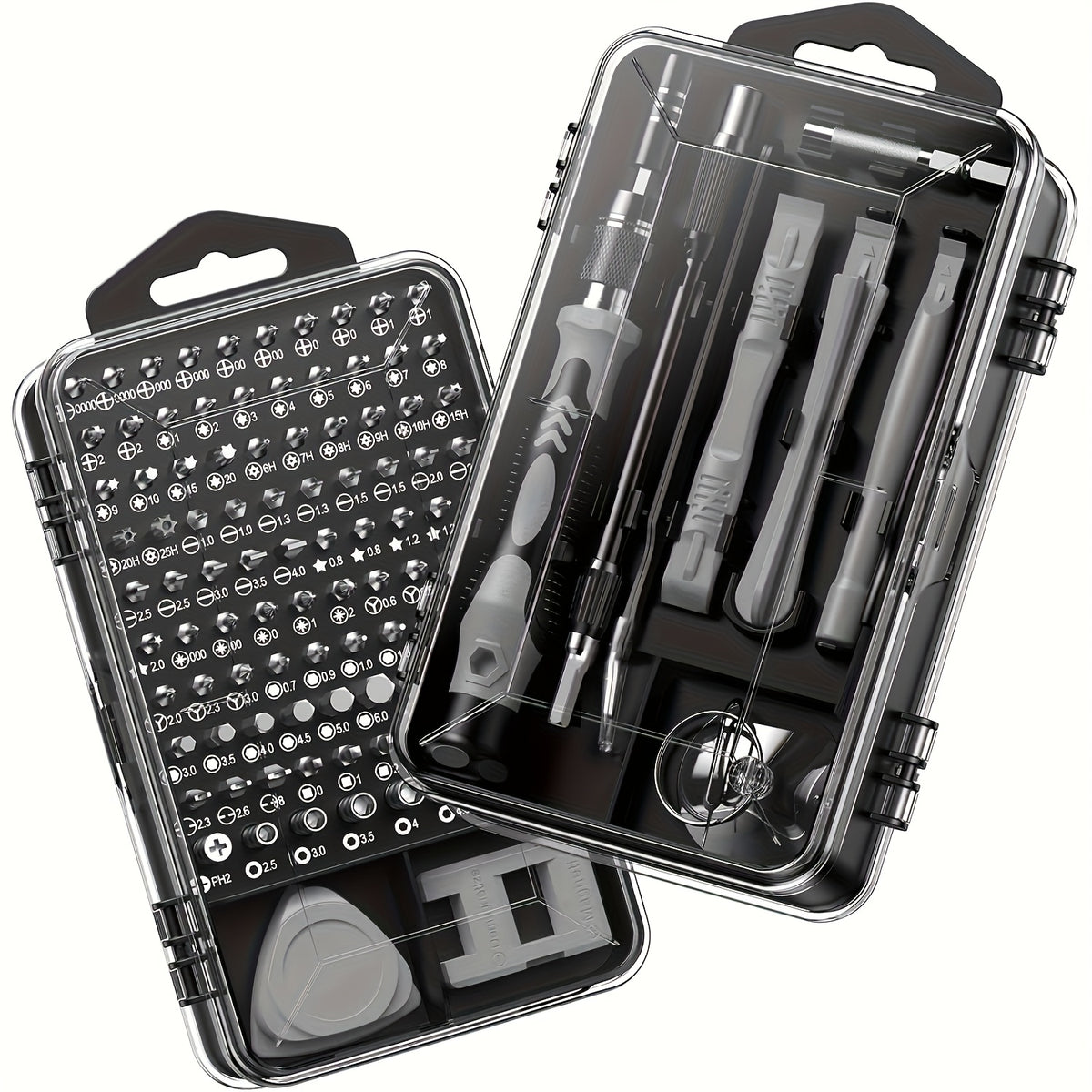 Juego de destornilladores de precisión de 117/138 piezas, apto para ordenadores, teléfonos móviles, relojes, gafas, productos electrónicos y otros. Todas las puntas de precisión son de acero al cromo-vanadio, resistente