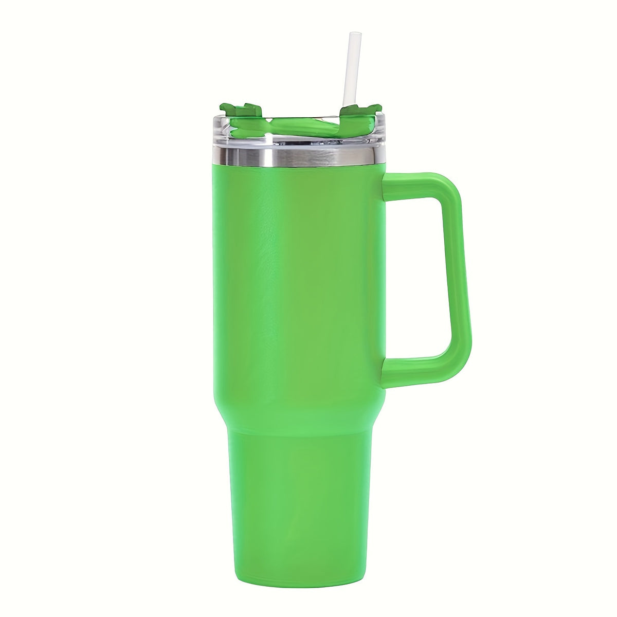 Vaso de acero inoxidable de 1,2 litros con asa y tapa con pajita, taza térmica de viaje para deportes, fitness y actividades al aire libre, reutilizable para coche, botella de agua de gran capacidad (1,2 litros), varios colo