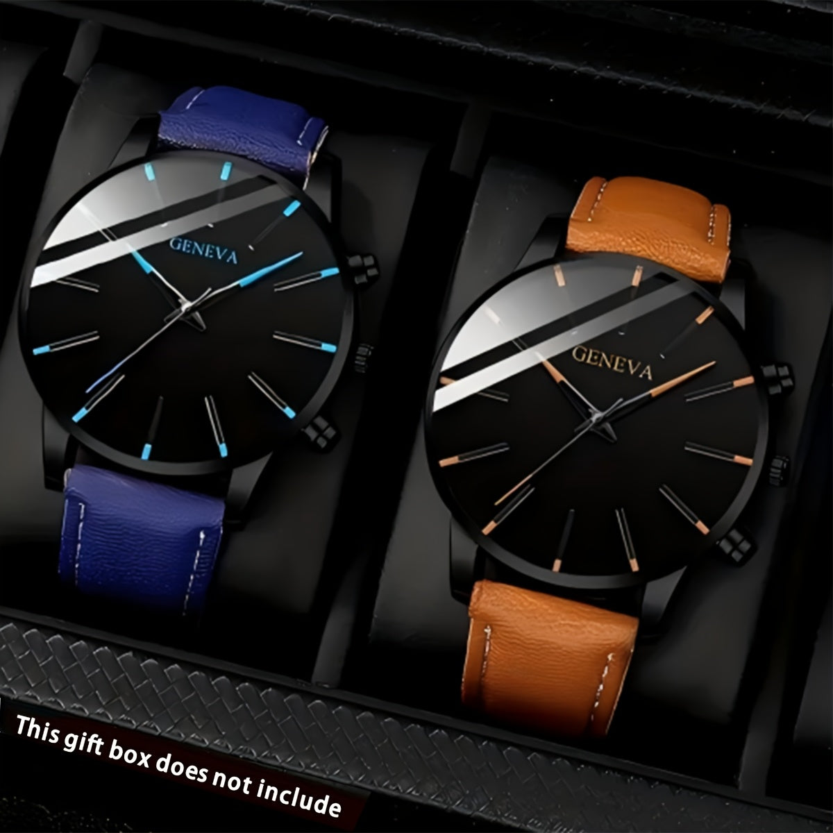 Set de 2 piezas reloj para hombres de cuarzo con correa de cuero y de lujo.
Regalo perfecto para cualquier ocasión.