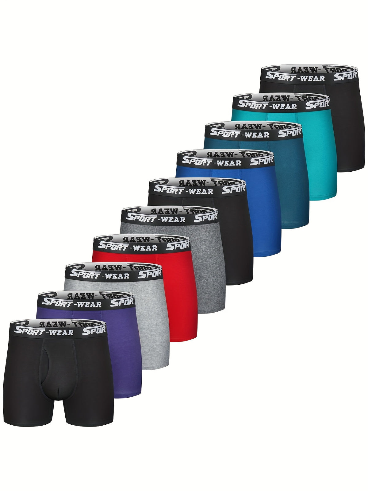10 boxers deportivos de algodón elástico para el hombre moderno que busca confort y comodidad sin renunciar a su estilo.
Lisos, transpirables y lavables a maquina.