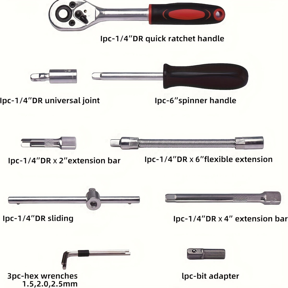 Kit de herramientas automotrices profesionales de 325/53/46 piezas - Juegos de herramientas premium para el mantenimiento de autos, motos y bicicletas - Solución compacta, portátil y todo en uno con llave de trinquete, jueg
