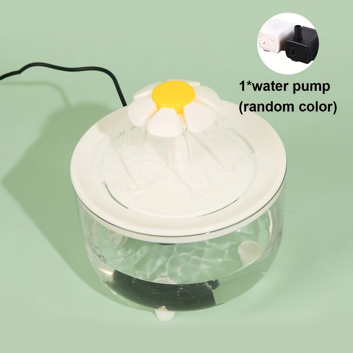 Bebedero ultrasilencioso transparente de 1,5 litros para mascotas, con 1 bomba de agua, alimentado por USB, fácil de limpiar, sin BPA, apto para gatos y mascotas pequeñas, sin batería.