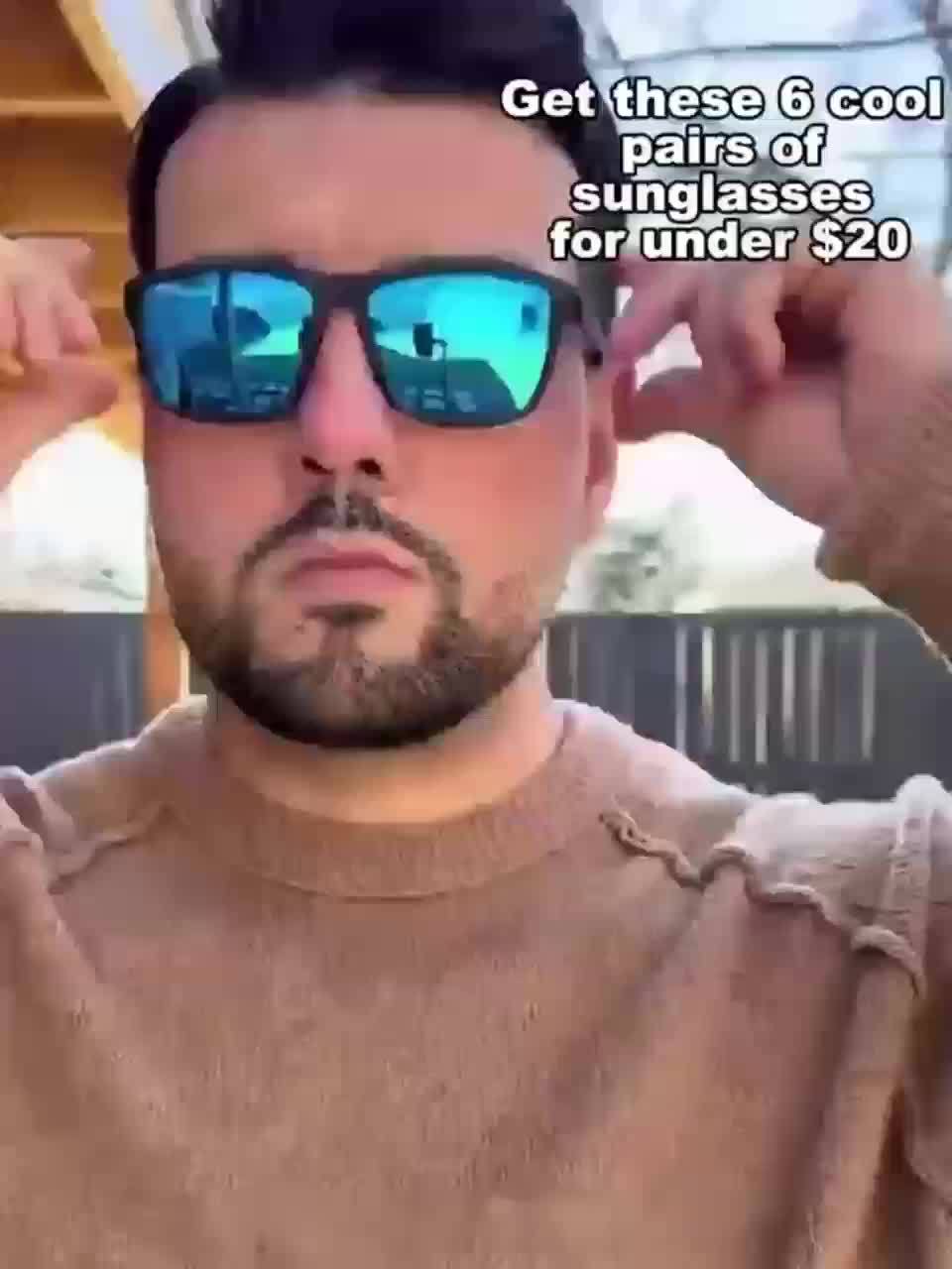 3 pares de gafas polarizadas para hombre y mujer, ligeras, clásicas, cuadradas, deportivas, resistentes a los rayos UV, ideales para ciclismo, conducción, running y pesca.