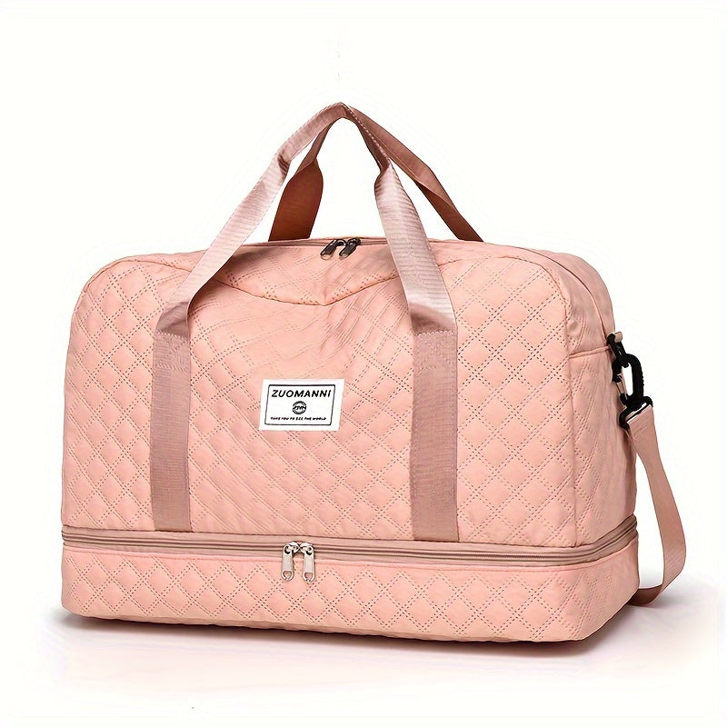 Bolso multifuncional con bolsillos de separación para quienes aman viajar con elegancia y comodidad.