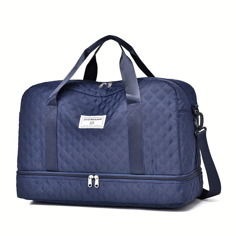 Bolso multifuncional con bolsillos de separación para quienes aman viajar con elegancia y comodidad.