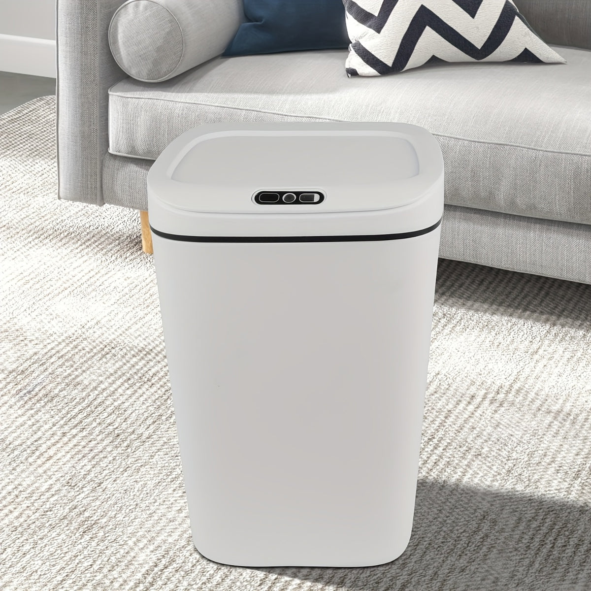 Basureros inteligentes con sensor de movimiento, manos libres, eléctricos para cocinas y baños, ideales para oficinas, hoteles, cocinas, dormitorios, baños, espacios públicos y exteriores.