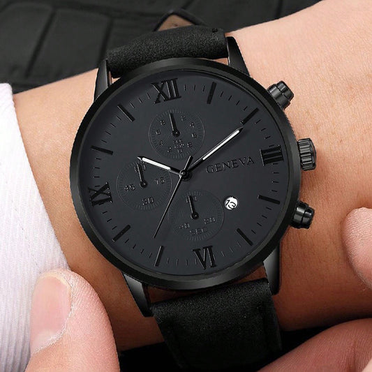 [Conjunto de relojes de moda para hombre] Conjunto de 2 relojes de moda para hombre, movimiento de cuarzo, indicador de fecha, reloj informal para hombre, reloj de negocios, ideal para uso diario, opción ideal.