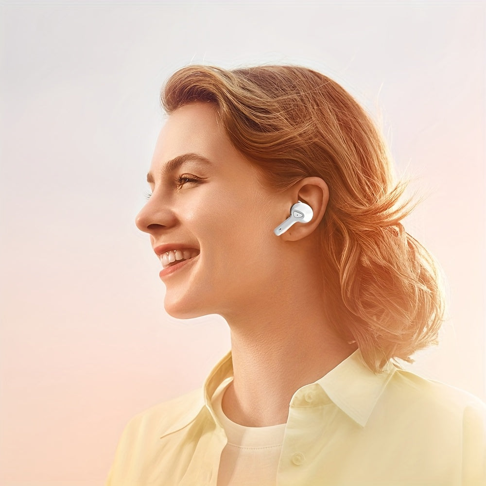 Auriculares inalámbricos con pantalla táctil de 5.3", batería de larga duración de 50 h, graves profundos, micrófono HD, aptos para teléfonos móviles, tabletas y portátiles. Auriculares inalámbricos con carga inalám